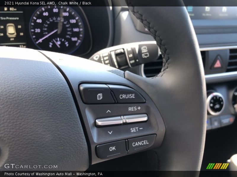 Chalk White / Black 2021 Hyundai Kona SEL AWD