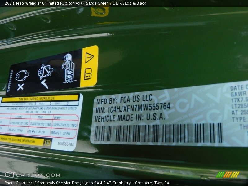 Sarge Green / Dark Saddle/Black 2021 Jeep Wrangler Unlimited Rubicon 4x4