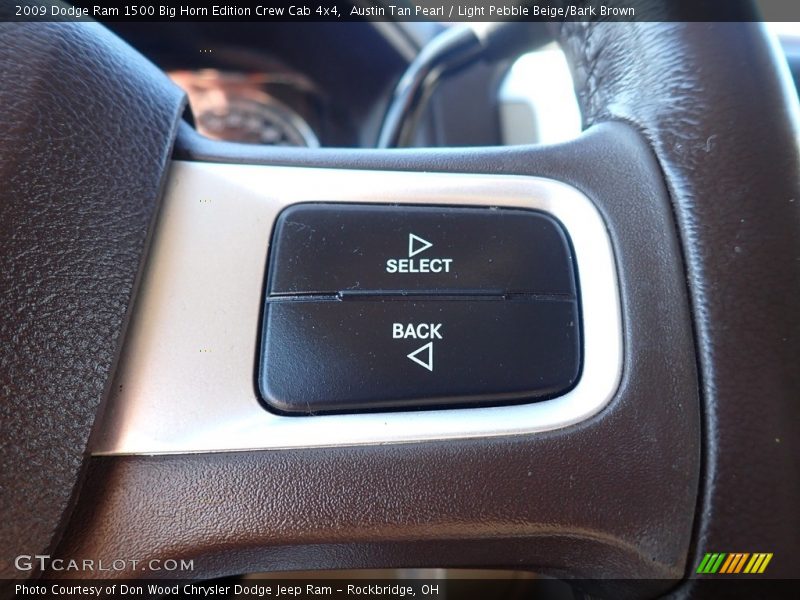 Austin Tan Pearl / Light Pebble Beige/Bark Brown 2009 Dodge Ram 1500 Big Horn Edition Crew Cab 4x4