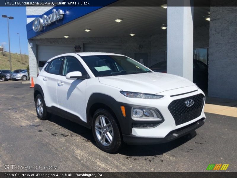 Chalk White / Black 2021 Hyundai Kona SE AWD
