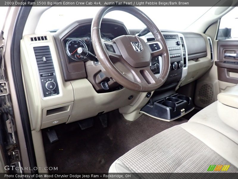 Austin Tan Pearl / Light Pebble Beige/Bark Brown 2009 Dodge Ram 1500 Big Horn Edition Crew Cab 4x4