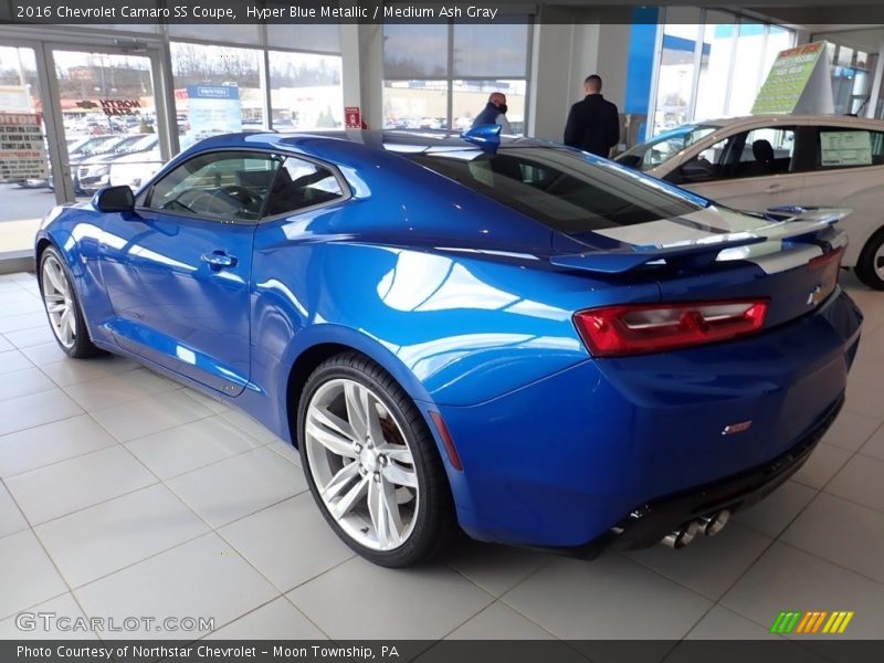 Hyper Blue Metallic / Medium Ash Gray 2016 Chevrolet Camaro SS Coupe