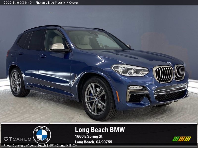 Phytonic Blue Metallic / Oyster 2019 BMW X3 M40i