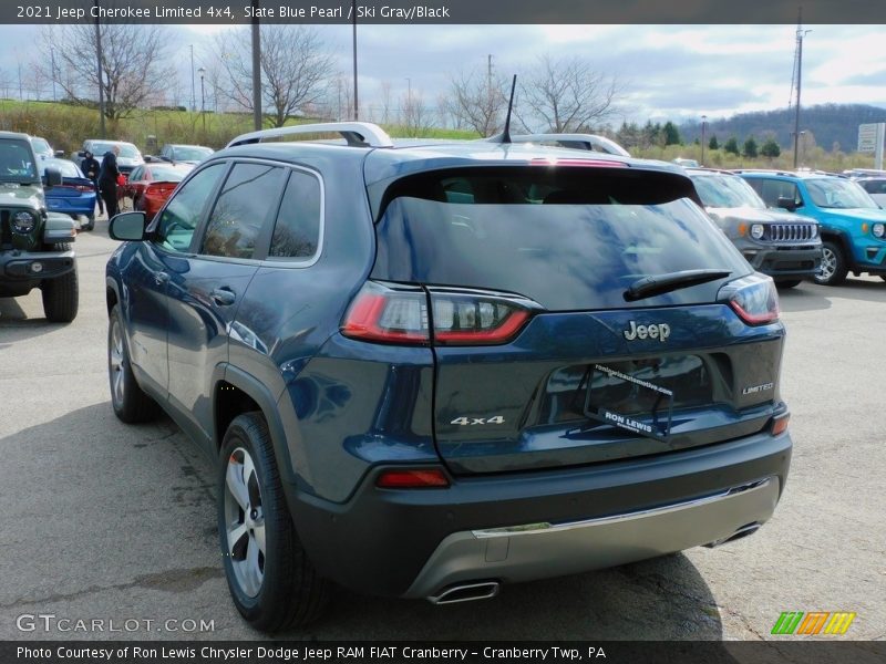 Slate Blue Pearl / Ski Gray/Black 2021 Jeep Cherokee Limited 4x4