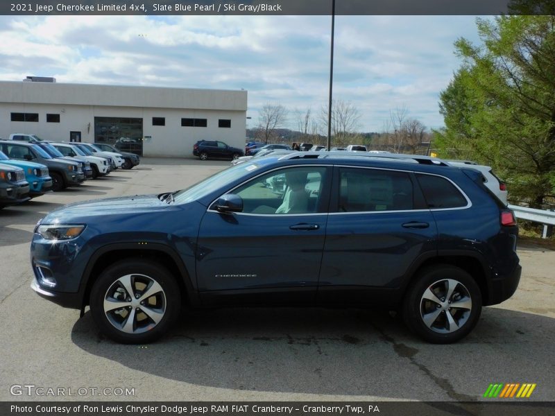 Slate Blue Pearl / Ski Gray/Black 2021 Jeep Cherokee Limited 4x4