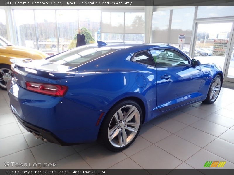 Hyper Blue Metallic / Medium Ash Gray 2016 Chevrolet Camaro SS Coupe