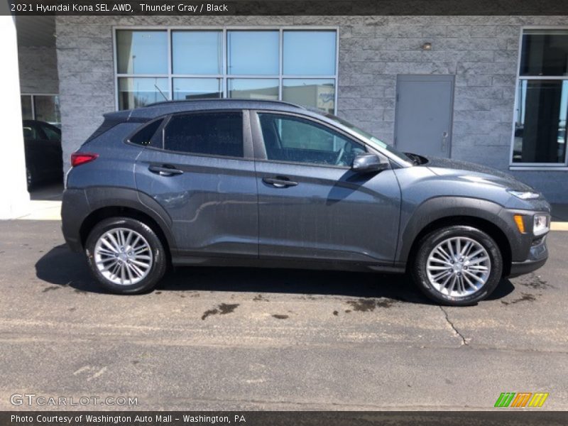 Thunder Gray / Black 2021 Hyundai Kona SEL AWD