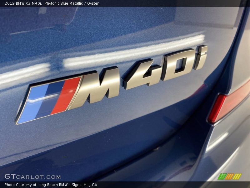 Phytonic Blue Metallic / Oyster 2019 BMW X3 M40i