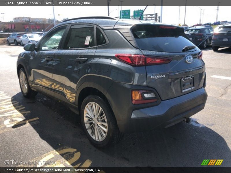 Thunder Gray / Black 2021 Hyundai Kona SEL AWD
