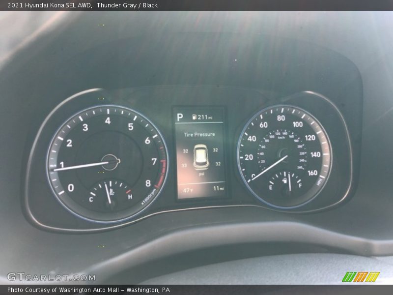 Thunder Gray / Black 2021 Hyundai Kona SEL AWD