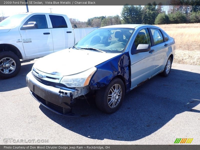 Vista Blue Metallic / Charcoal Black 2009 Ford Focus SE Sedan