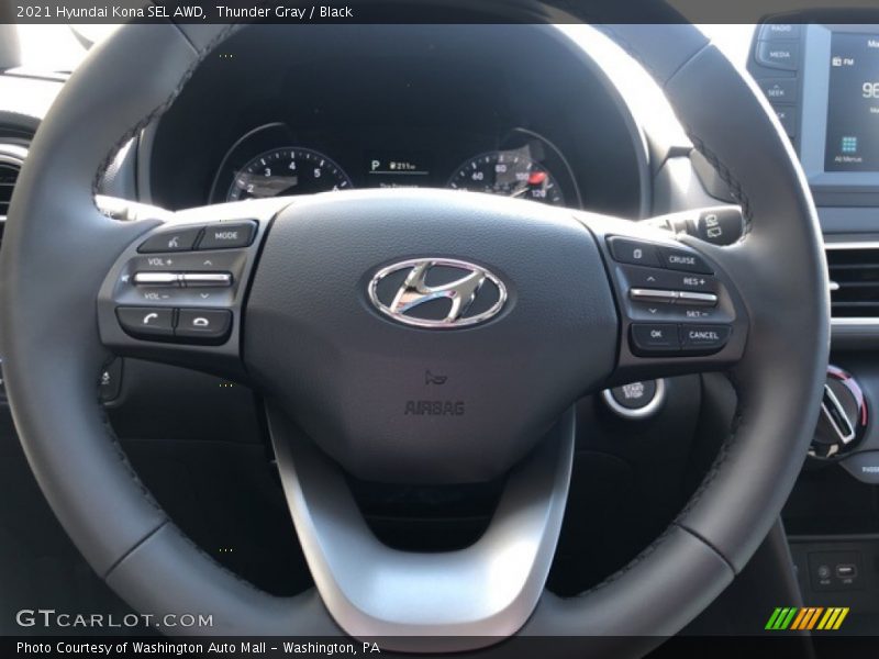 Thunder Gray / Black 2021 Hyundai Kona SEL AWD