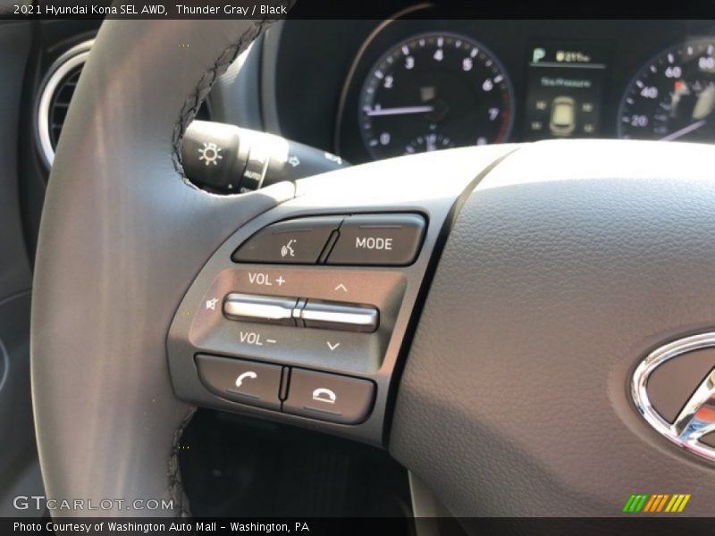 Thunder Gray / Black 2021 Hyundai Kona SEL AWD