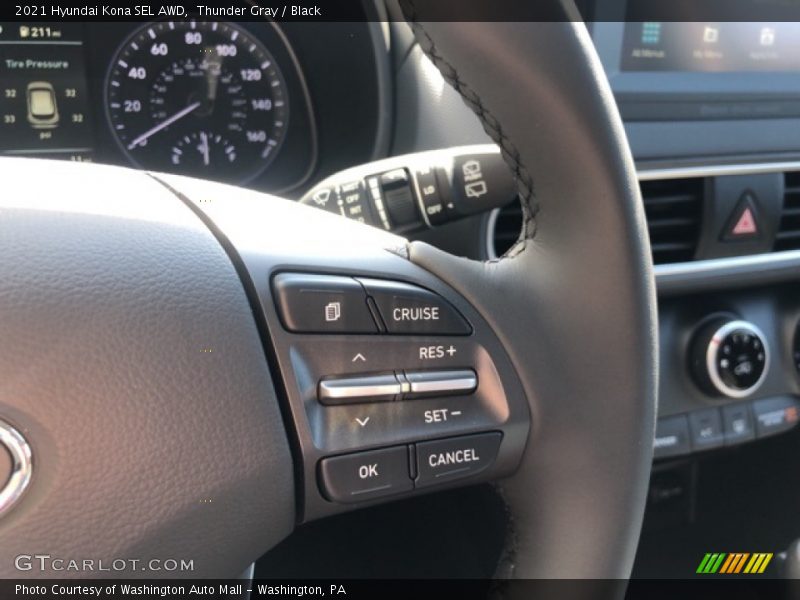 Thunder Gray / Black 2021 Hyundai Kona SEL AWD