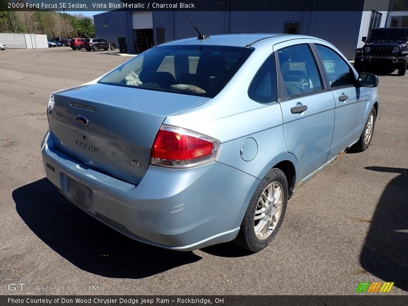 Vista Blue Metallic / Charcoal Black 2009 Ford Focus SE Sedan