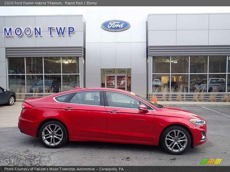 Rapid Red / Ebony 2020 Ford Fusion Hybrid Titanium
