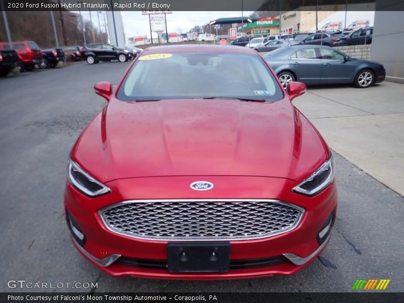 Rapid Red / Ebony 2020 Ford Fusion Hybrid Titanium