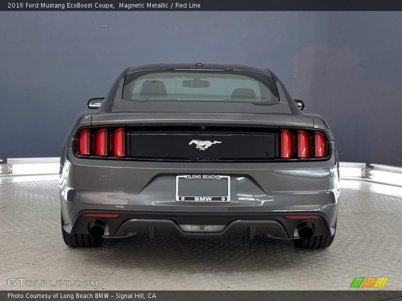 Magnetic Metallic / Red Line 2016 Ford Mustang EcoBoost Coupe