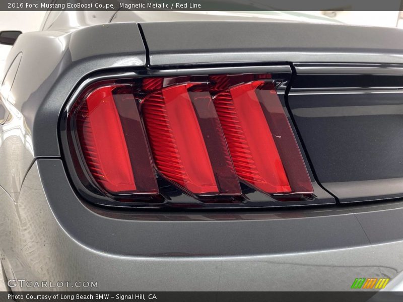 Magnetic Metallic / Red Line 2016 Ford Mustang EcoBoost Coupe