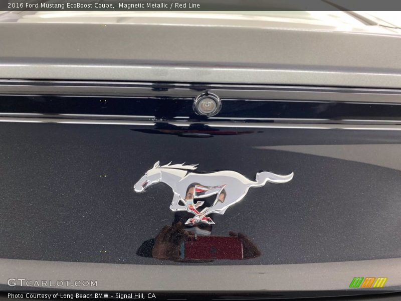 Magnetic Metallic / Red Line 2016 Ford Mustang EcoBoost Coupe