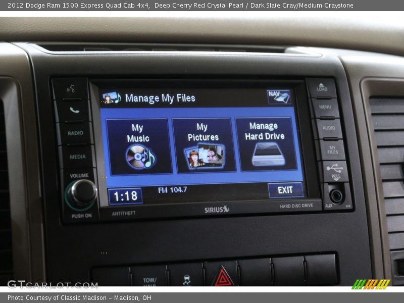 Deep Cherry Red Crystal Pearl / Dark Slate Gray/Medium Graystone 2012 Dodge Ram 1500 Express Quad Cab 4x4