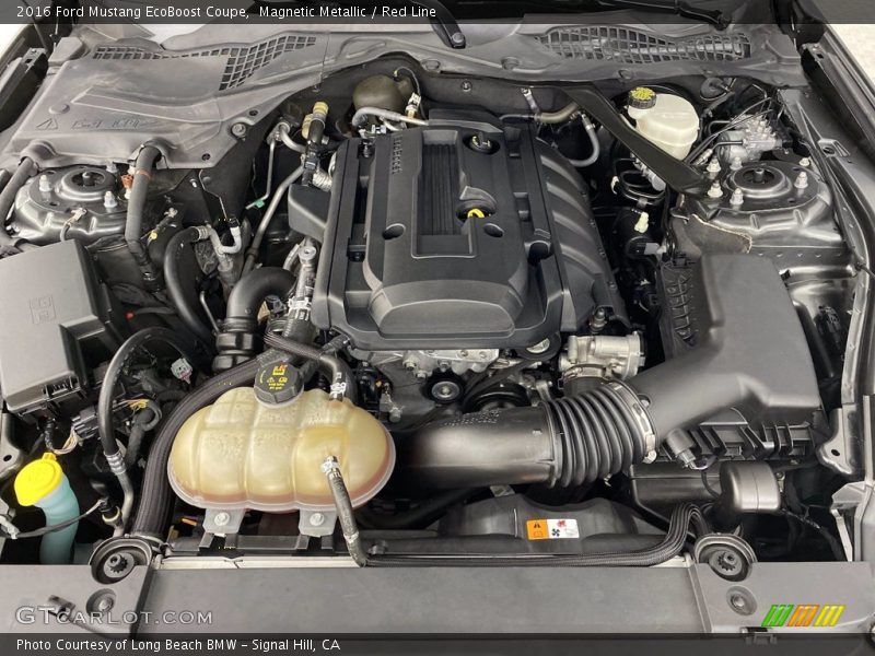 Magnetic Metallic / Red Line 2016 Ford Mustang EcoBoost Coupe