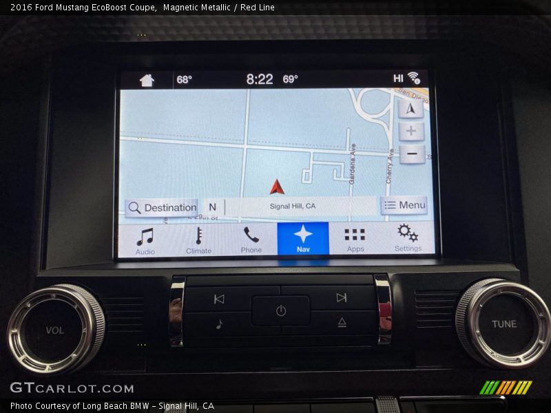 Magnetic Metallic / Red Line 2016 Ford Mustang EcoBoost Coupe