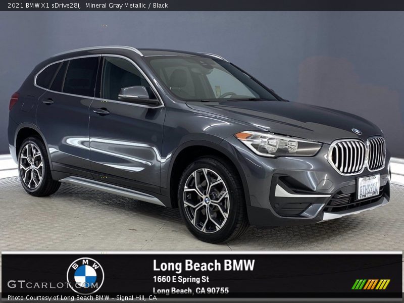 Mineral Gray Metallic / Black 2021 BMW X1 sDrive28i