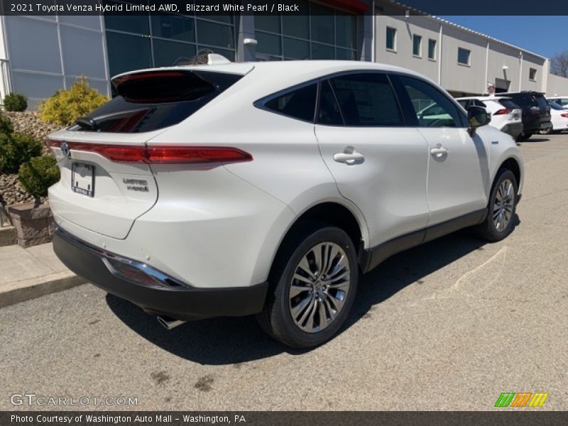 Blizzard White Pearl / Black 2021 Toyota Venza Hybrid Limited AWD