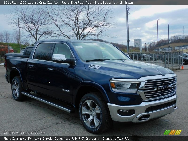 Patriot Blue Pearl / Light Frost Beige/Mountain Brown 2021 Ram 1500 Laramie Crew Cab 4x4