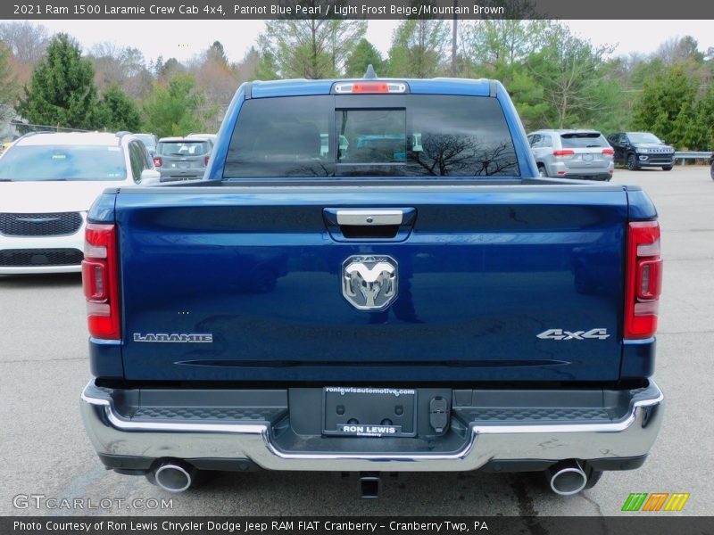 Patriot Blue Pearl / Light Frost Beige/Mountain Brown 2021 Ram 1500 Laramie Crew Cab 4x4