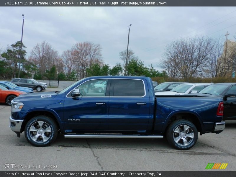 Patriot Blue Pearl / Light Frost Beige/Mountain Brown 2021 Ram 1500 Laramie Crew Cab 4x4