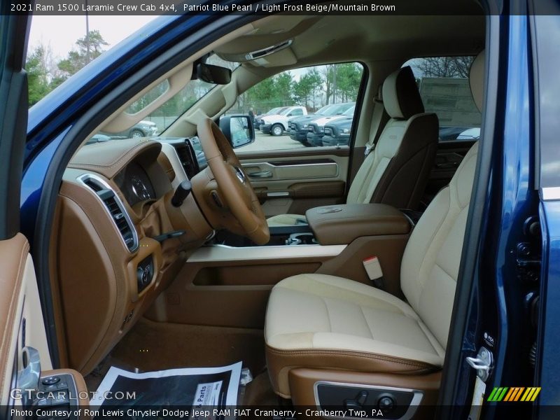 Patriot Blue Pearl / Light Frost Beige/Mountain Brown 2021 Ram 1500 Laramie Crew Cab 4x4