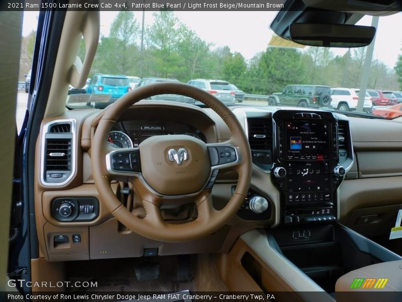 Patriot Blue Pearl / Light Frost Beige/Mountain Brown 2021 Ram 1500 Laramie Crew Cab 4x4