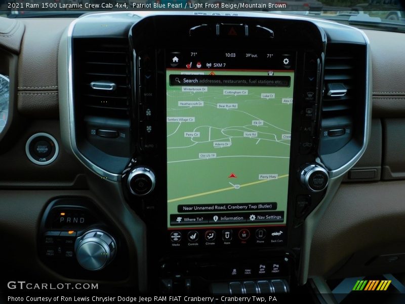 Patriot Blue Pearl / Light Frost Beige/Mountain Brown 2021 Ram 1500 Laramie Crew Cab 4x4