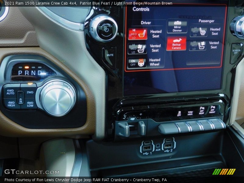 Patriot Blue Pearl / Light Frost Beige/Mountain Brown 2021 Ram 1500 Laramie Crew Cab 4x4