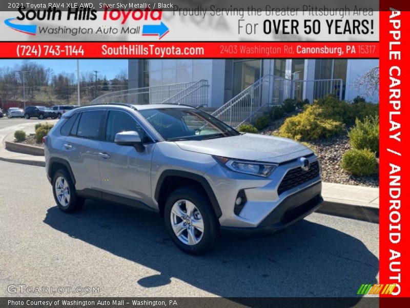 Silver Sky Metallic / Black 2021 Toyota RAV4 XLE AWD