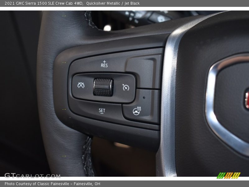 Quicksilver Metallic / Jet Black 2021 GMC Sierra 1500 SLE Crew Cab 4WD