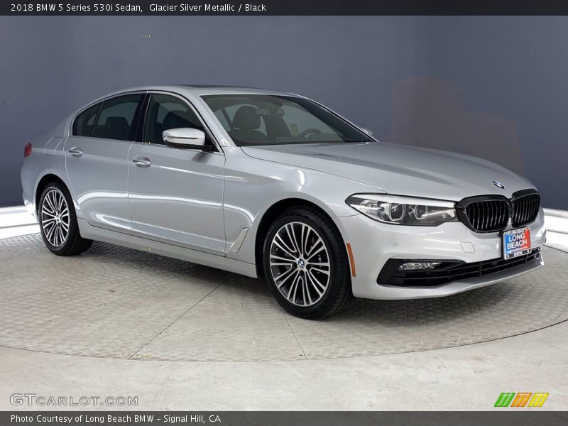 Glacier Silver Metallic / Black 2018 BMW 5 Series 530i Sedan