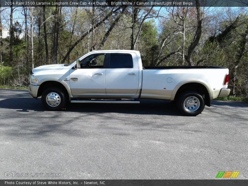  2014 3500 Laramie Longhorn Crew Cab 4x4 Dually Bright White