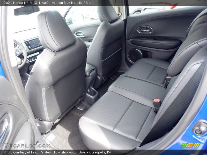 Aegean Blue Metallic / Black 2021 Honda HR-V EX-L AWD
