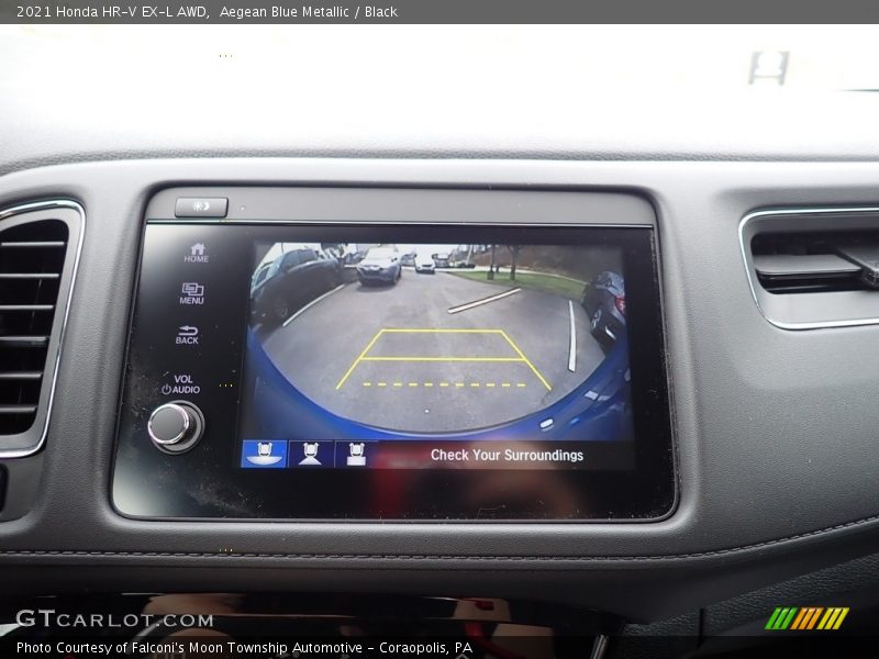 Aegean Blue Metallic / Black 2021 Honda HR-V EX-L AWD