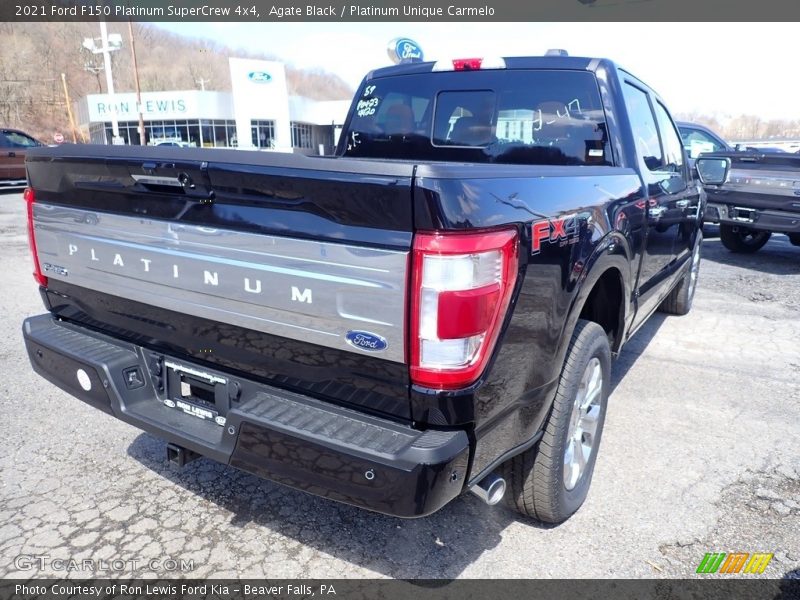 Agate Black / Platinum Unique Carmelo 2021 Ford F150 Platinum SuperCrew 4x4