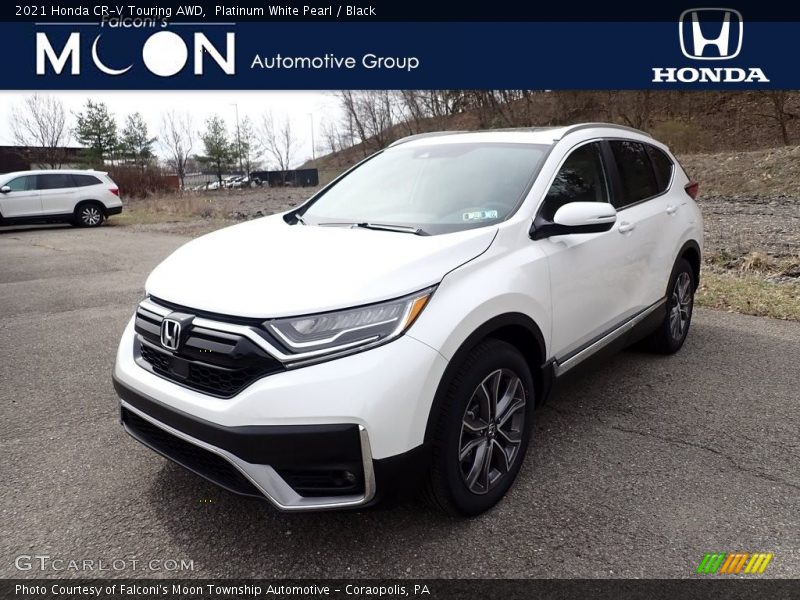 Platinum White Pearl / Black 2021 Honda CR-V Touring AWD