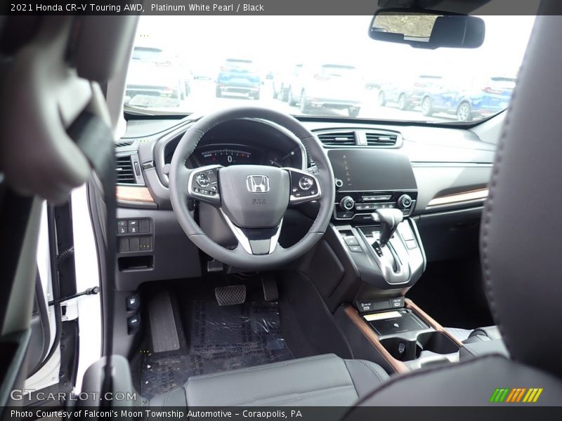 Platinum White Pearl / Black 2021 Honda CR-V Touring AWD