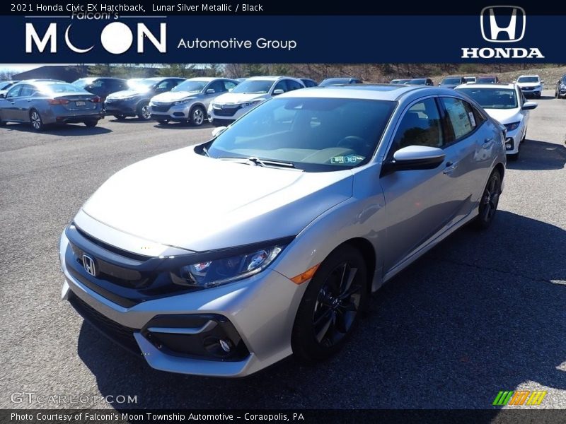 Lunar Silver Metallic / Black 2021 Honda Civic EX Hatchback