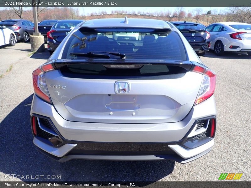 Lunar Silver Metallic / Black 2021 Honda Civic EX Hatchback