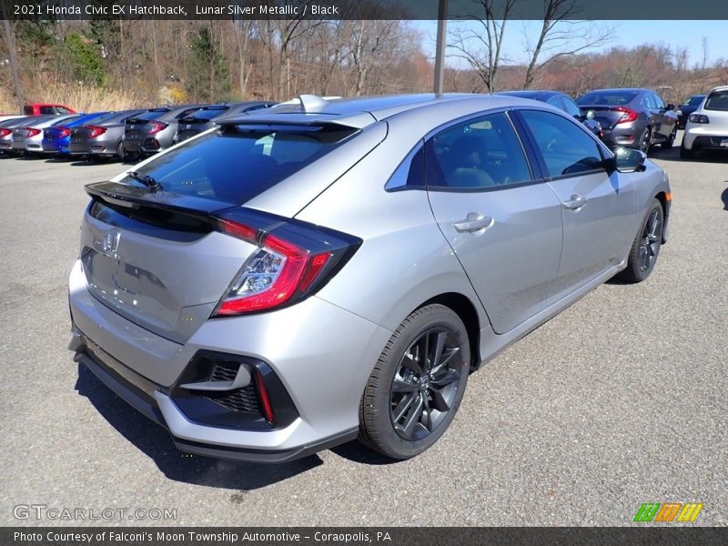 Lunar Silver Metallic / Black 2021 Honda Civic EX Hatchback