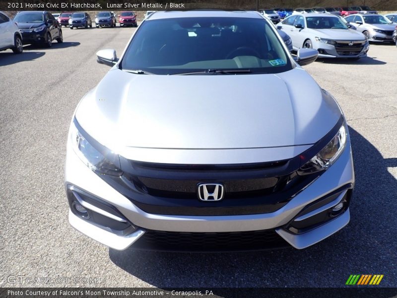 Lunar Silver Metallic / Black 2021 Honda Civic EX Hatchback