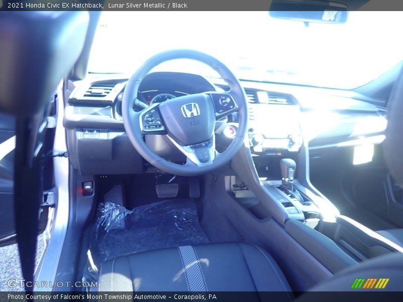 Lunar Silver Metallic / Black 2021 Honda Civic EX Hatchback